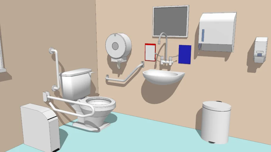 General Workplace Bathroom Toilet
