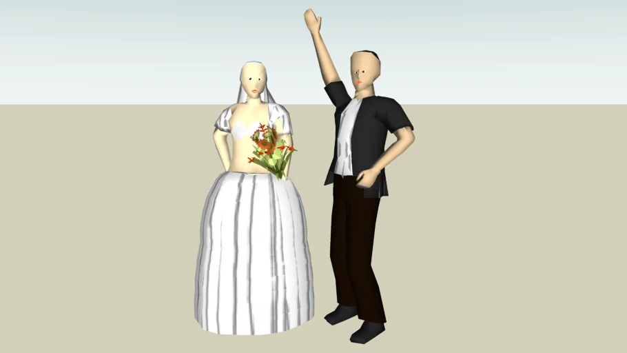 3D Bride & Groom