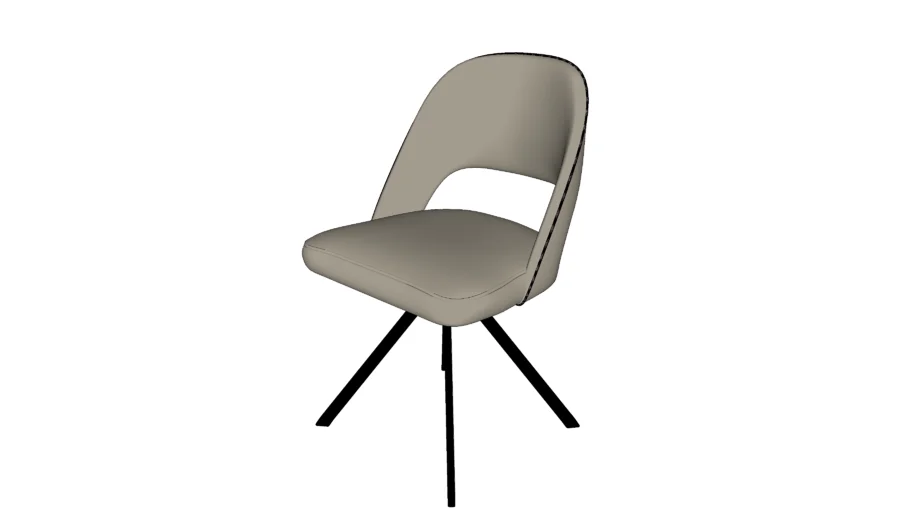 JOY rotating chair with black metal legs