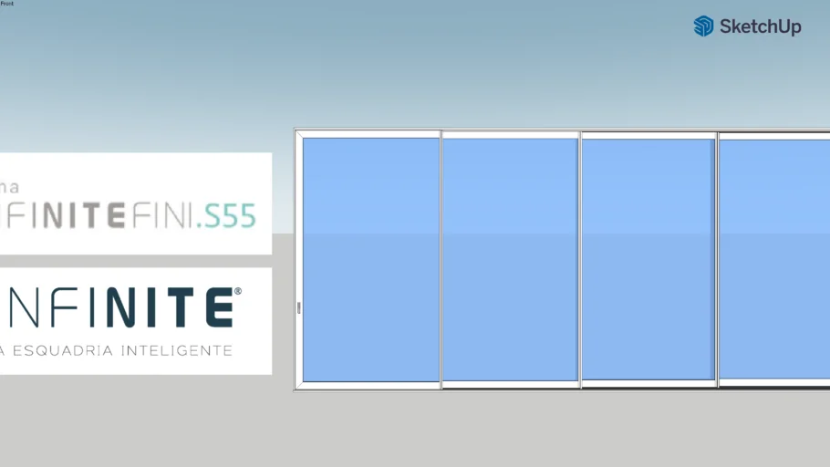 INFINITE FINI.S55 Porta de correr com 4 folhas