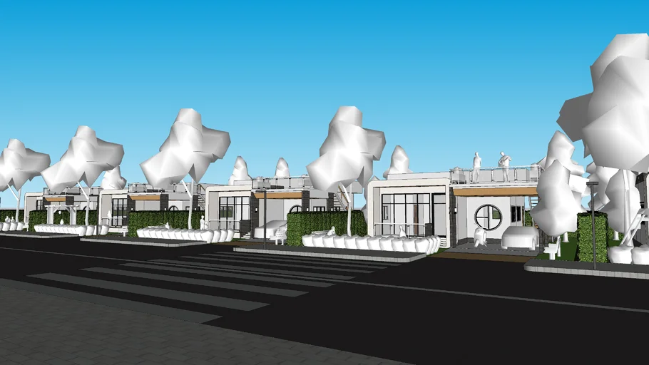 One Story Houses Village (Enscape Render Scene)