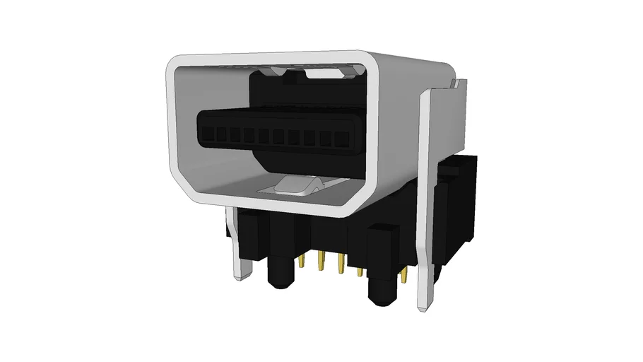 Mini DisplayPort 90° Surface Mount Receptacle