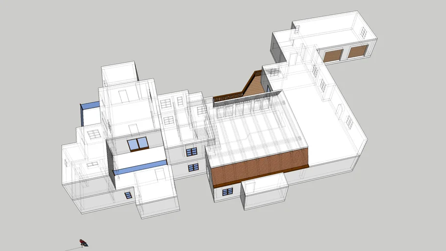 Two and a Half Men, Charlie Harper's house - Real-world-scale 3D model