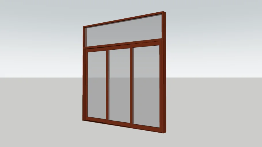3-Panel Glass Sliding Door