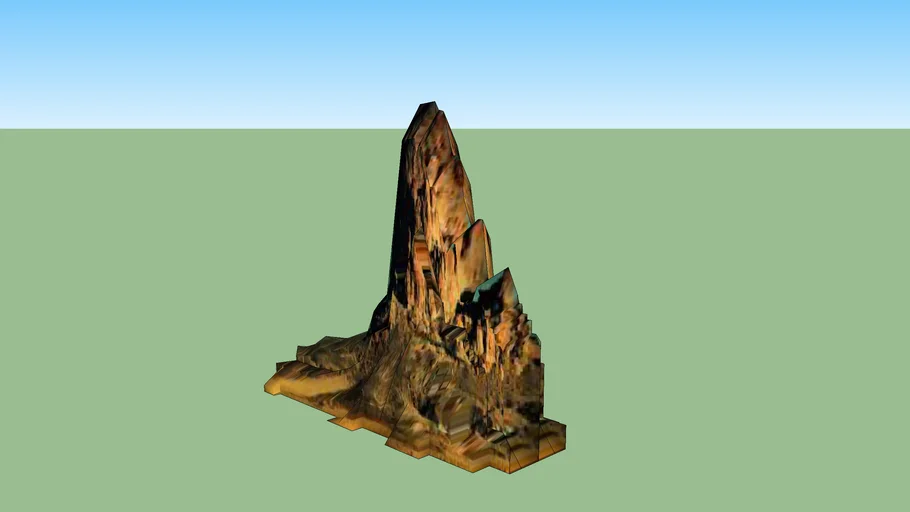 3d mountain or rock