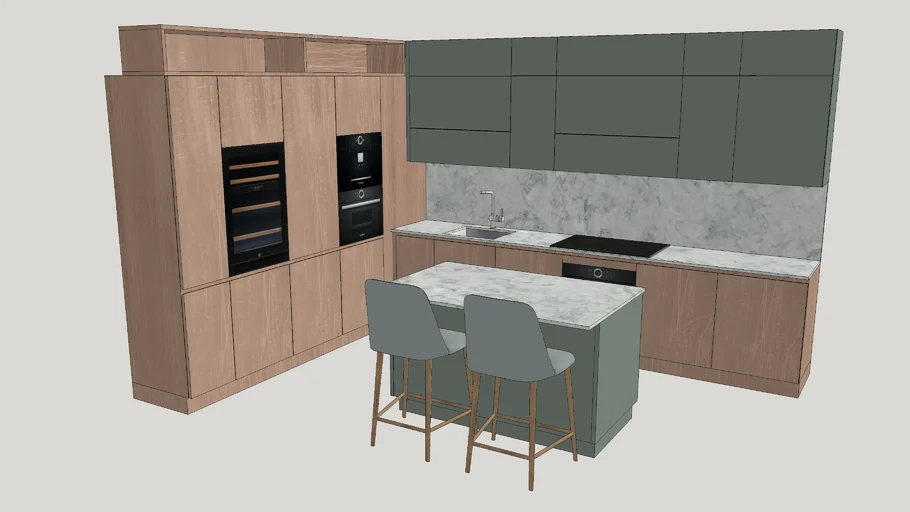 Modern kitchen with island