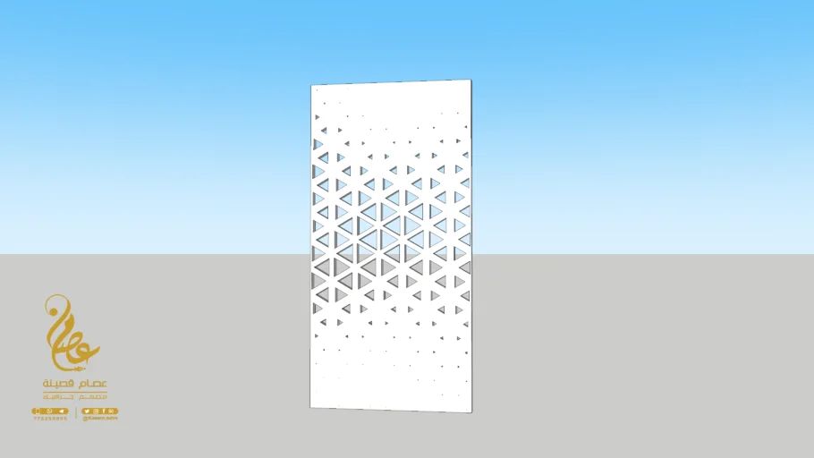 Wall Panel - Partition - cnc - triangle partition - essam