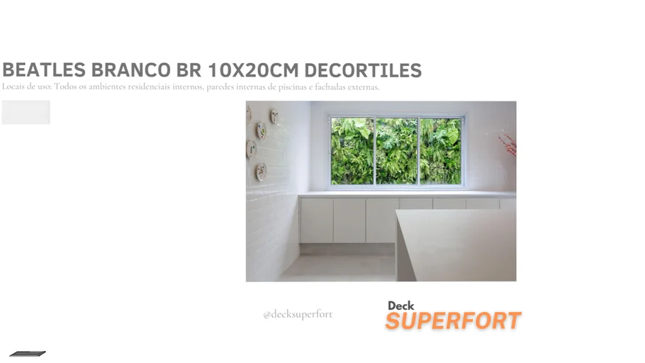 Beatles Branco BR 10x20cm Decortiles