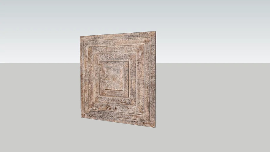 Pyramis white mdf 3d wall panel multi layer square PTMD