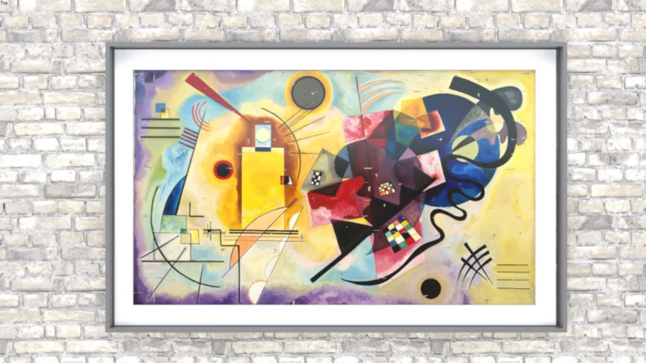 Yellow-Red-Blue - Kandinsky painting (V-Ray ready)