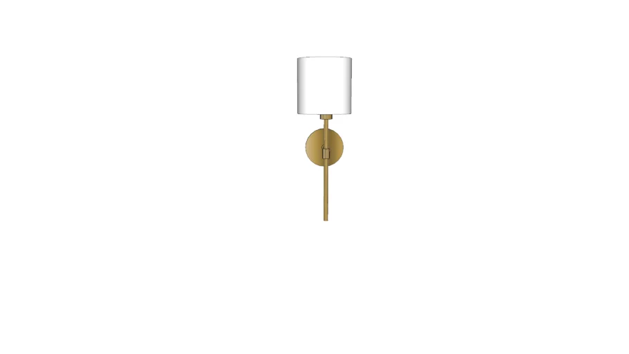 Wall Sconce Gold with white shade