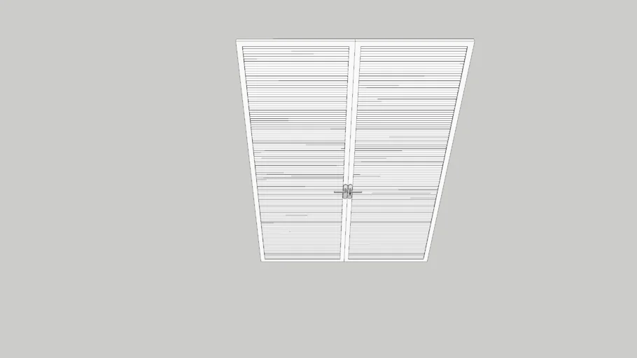Aluminium double door louver type
