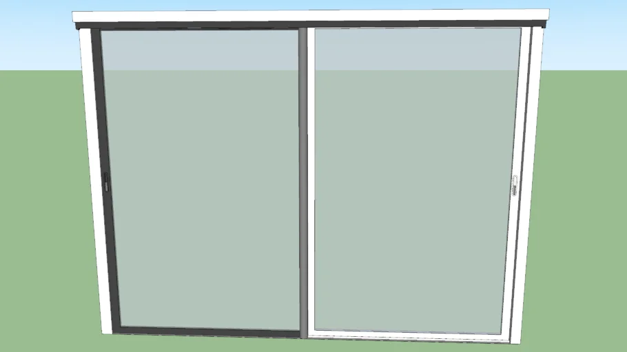 Baie vitrée 300/215 alu gris