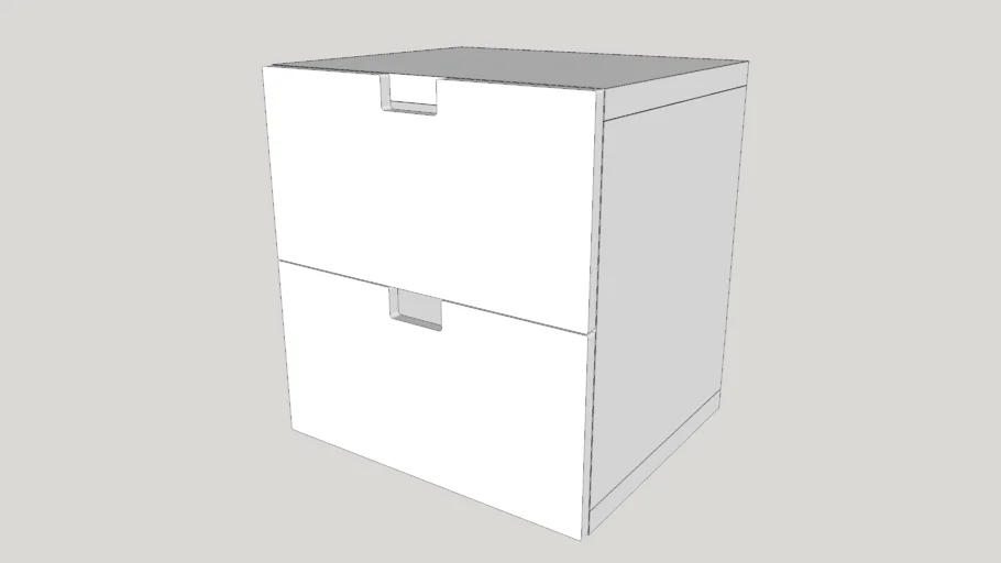 IKEA STUVA Chest of 2 drawers, white