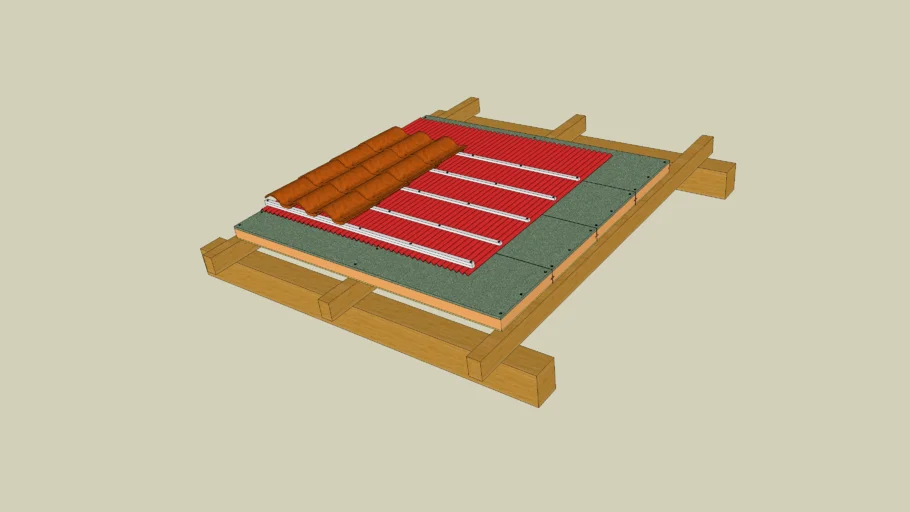 CUBIERTA LIGERAY VENTILADA ONDULINE: PANEL SANDWICH ONDUTHERM+PLACA BT50