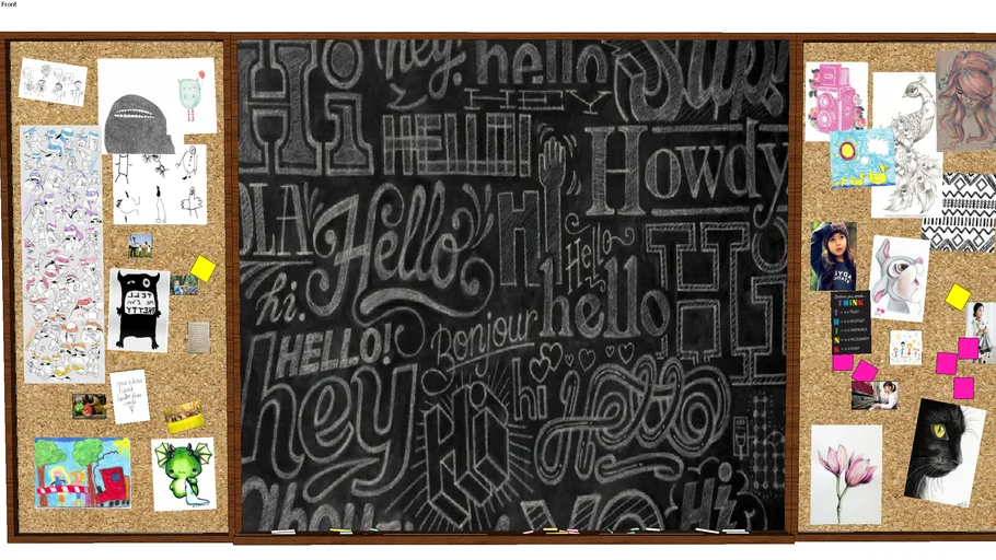 cork and chalkboard