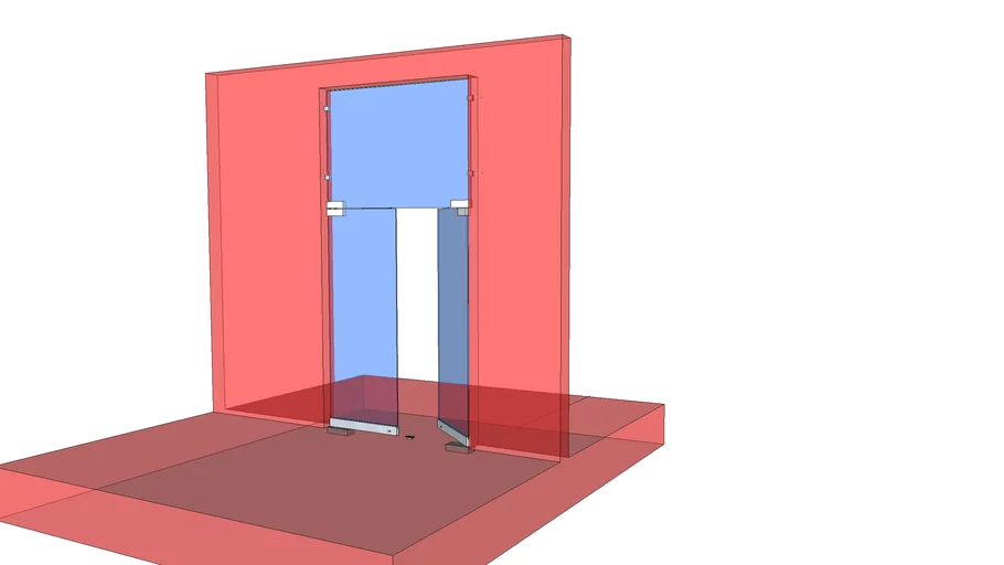 Frameless pivot type glass doors
