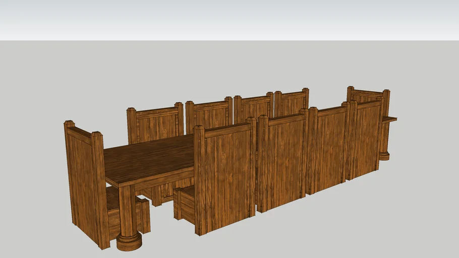 Medieval Dining Table and Chairs