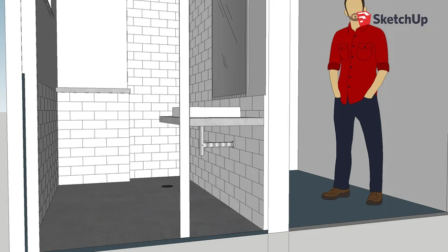 5' x 8' bathroom