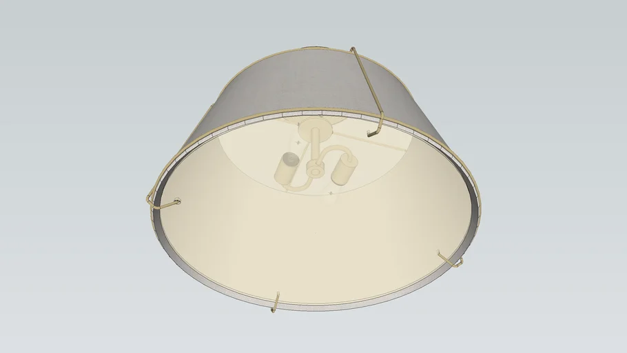 24" Conical Drum Semi-Flush Mount