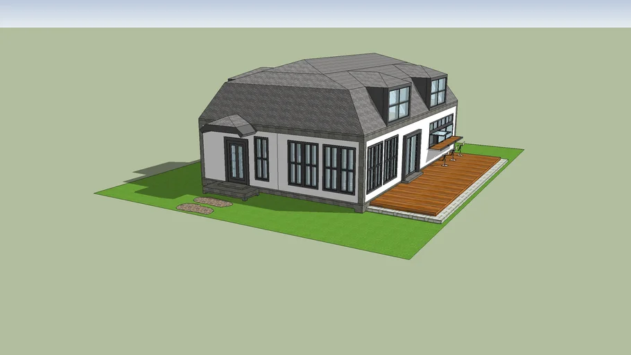 Modern Gambrel Roof House