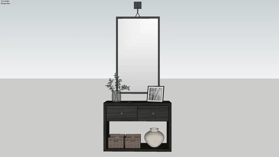 ENTRYWAY TABLE AND MIRROR SET