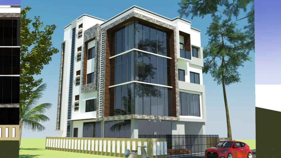 modern commercial building/modern 4 story building