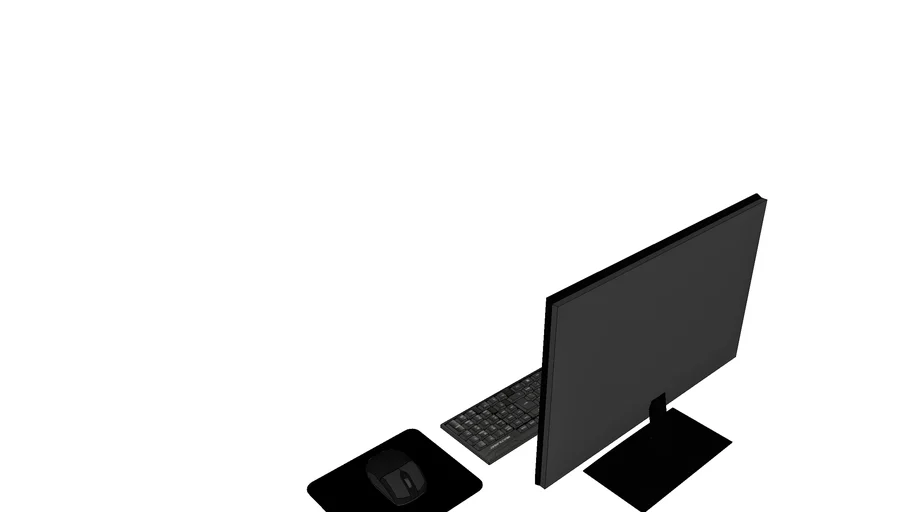 Monitor, teclado e mouse