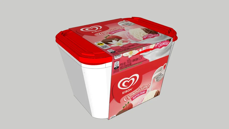 Sorvete Kibon pote de 1,5 litros