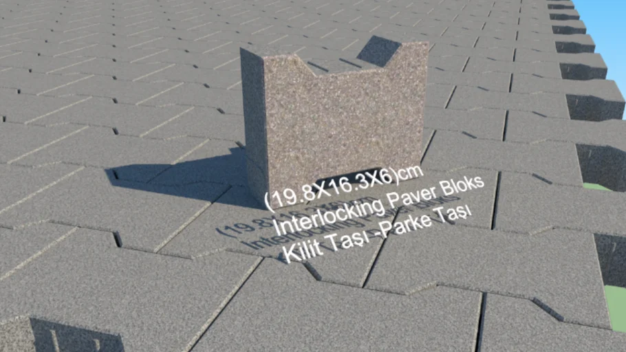 Concrete Interlocking Paver Blocks - Kilit Taşı - Paving walk