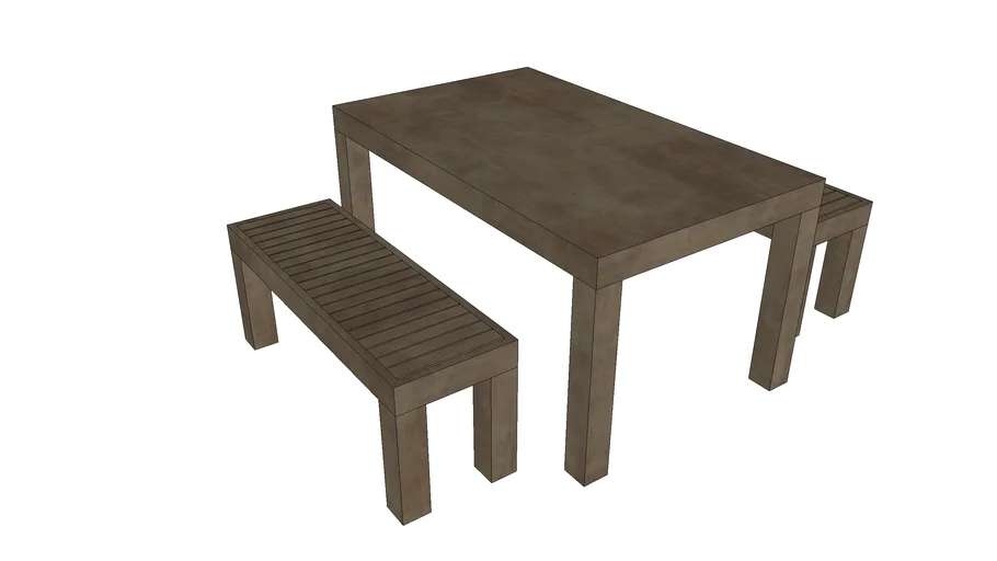 West Elm - Portside Outdoor Dining Table 58.5 & Bench 47 Set