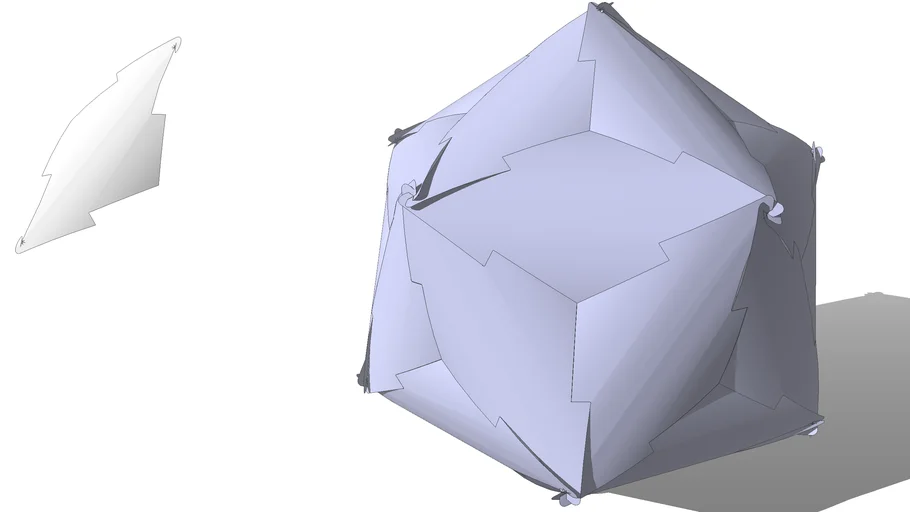 Rhombic triacontahedron With modified faces