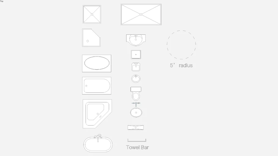 2D Symbols - Bathroom