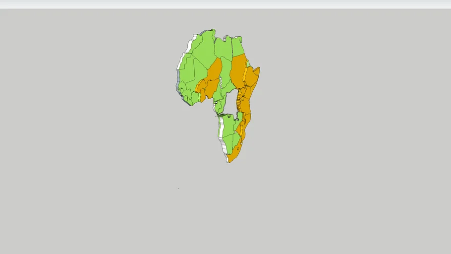 3d African Map