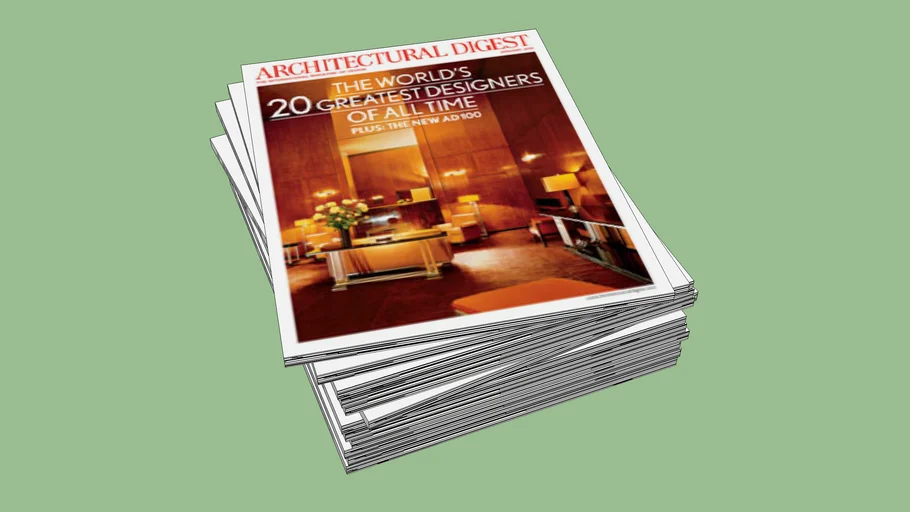 Stack of Architectural Digest Magazines | 3D Warehouse