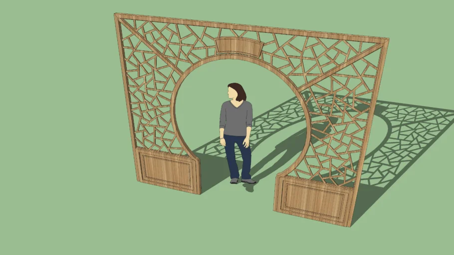 中式家具-落地罩隔断Chinese style furniture, be born cover screen
