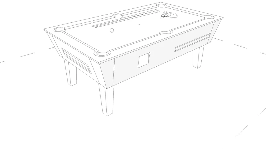 Low Poly Pool Table | 3D Warehouse