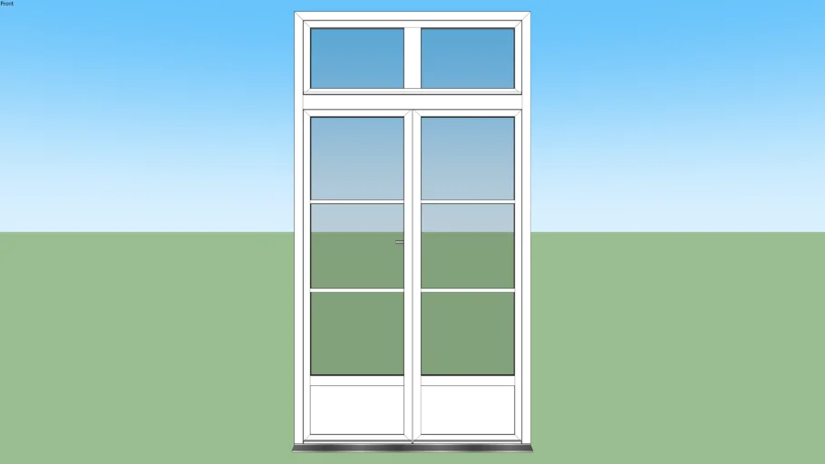 Porte fenêtre double vitrage en PVC 161X203 