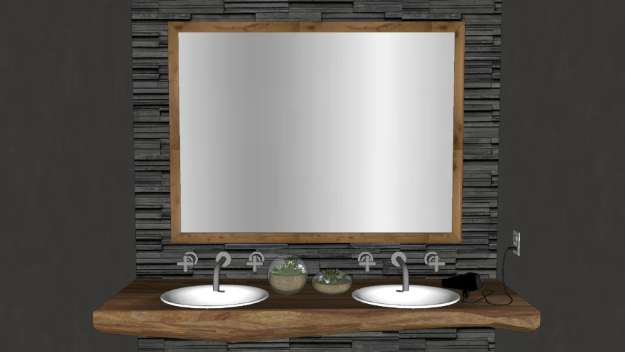 RUSTIC BATHROOM SINK TABLE