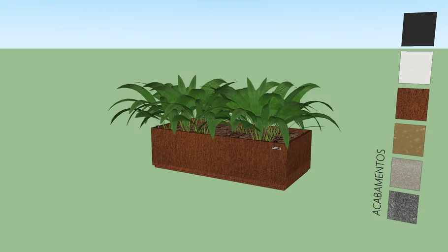 8310_Floreira Auto Irrigável PS01 Aglaonema - Vertical Garden.skp