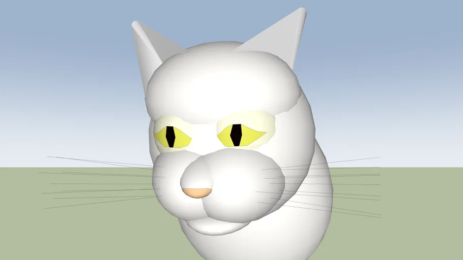 3D Cat Head #1