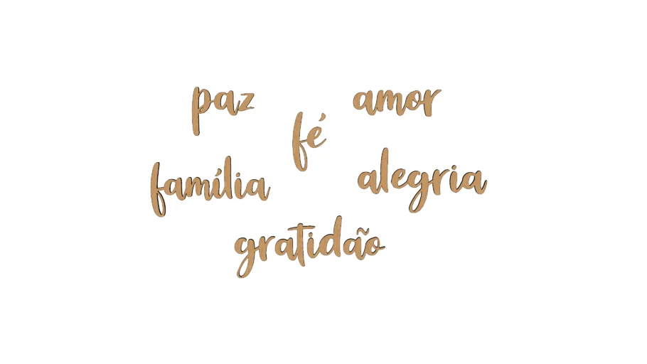 Frase de Parede Conjunto 6 Palavras Areia - Loja Casa do Arquiteto
