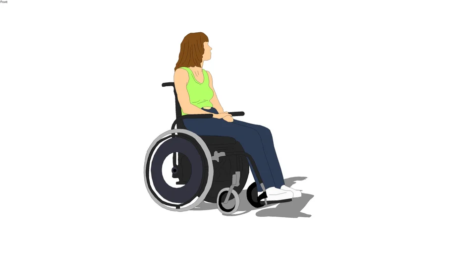 2D Woman - Wheelchair
