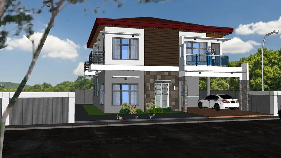 modern two storey residential