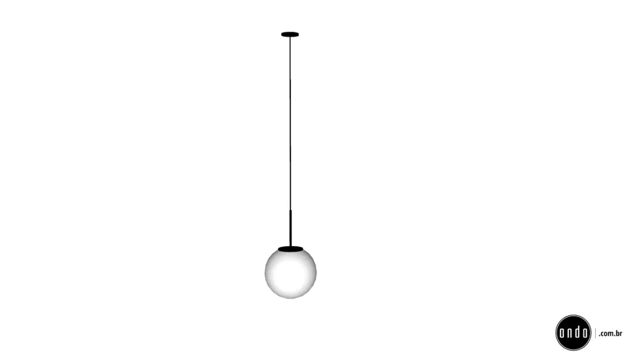 pendente bola de vidro branco 30cm cloud