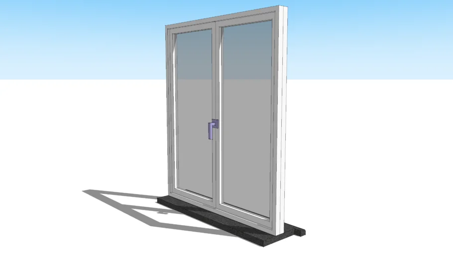 double door window with sill window