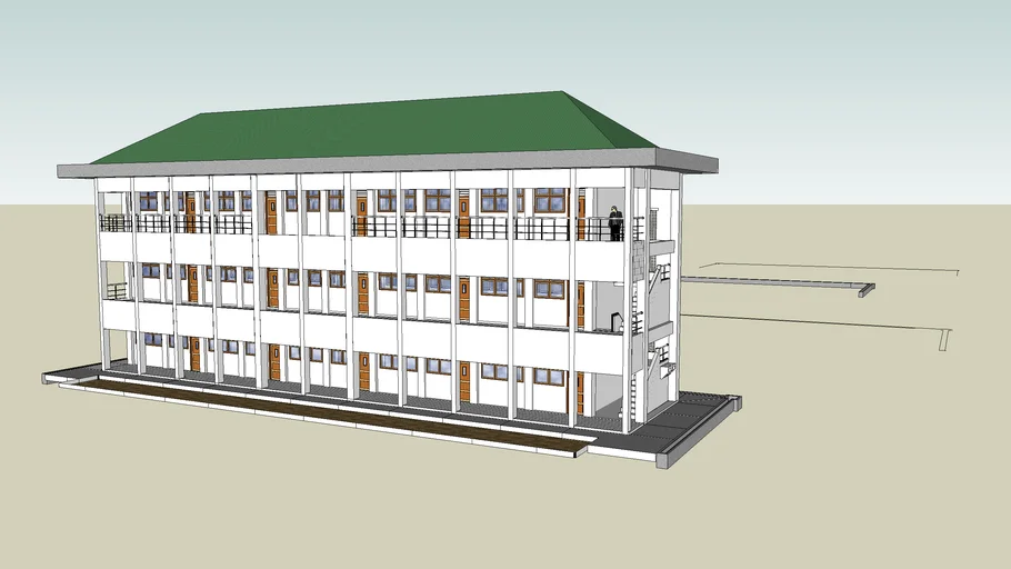 DESAIN MENTAH  GEDUNG SEKOLAH 3 LANTAI