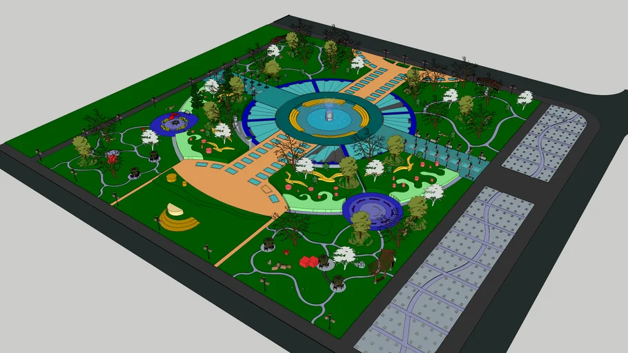 Square Park Landscape广场 公园景观 www.caotu66.com