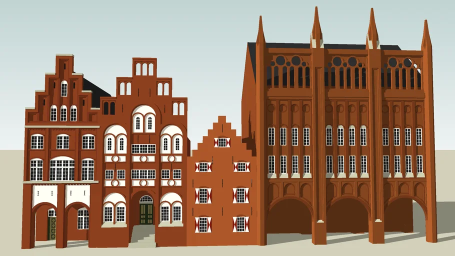 Brick gothic facades