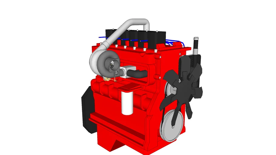 Inline 6 Turbo Diesel Engine